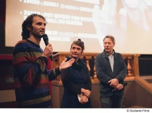 Thomas Miquel et Mathieu Almaric lors des "Rencontres du film d'art".