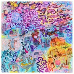 Pays des Trois Rois - Acrylique sur Lin, 150 x 150cm