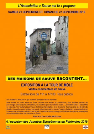 Affiche JEP 2019 : Des maisons de Sauve racontent…