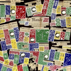 C'était mieux avant ? - Collage, acrylique et tôles embossées / 3D - 70x70cm