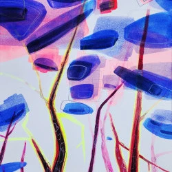 In the wood - techniques mixtes 46x61 - DK 