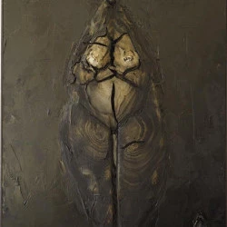 Vénus - Goudron - 1,51 m x 1,04 m - 2018 - Christian Durante 