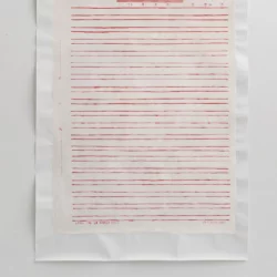letter from shanghai - gouache sur papier 110 cm x 250 cm, 2014