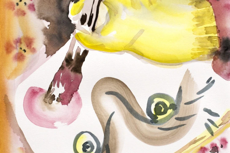 Au début de l'été, on y croyait encore - Aquarelle sur papier - Adagp 