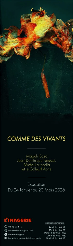 Affiche Comme des vivants - Exposition du Collectif Aorte