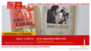Affiche Hommage Littéraire à Jean LAFONT