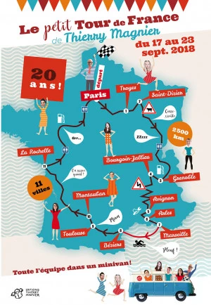Affiche 20 ans - Le petit tour de France des éditions Thierry Magnier
