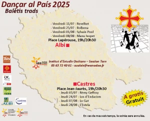 Affiche Dançar al País 2025, balèti trad de l'été 