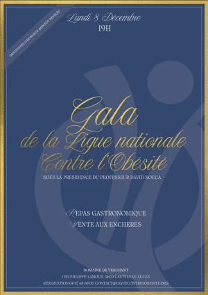 Affiche Gala caritatif Ligue nationale Contre l'Obésité