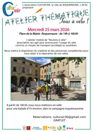 Affiche Atelier Mobile Roulons à Vélo