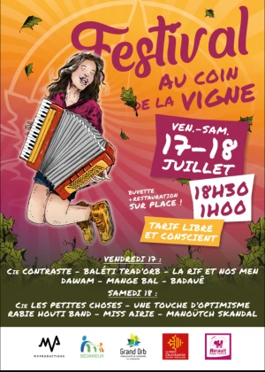 Affiche Festival Au coin de la vigne 