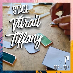 Affiche Stage d'initiation au vitrail Tiffany
