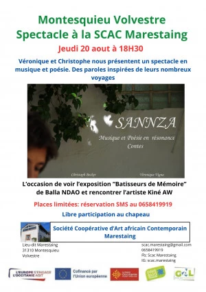 Affiche Sannza Musique et Poësie en résonnance.