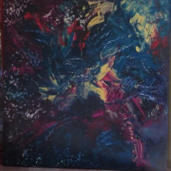 Eveil - huile sur toile (couteau) 80x80 - R.M. Rose et Guid'Arts 