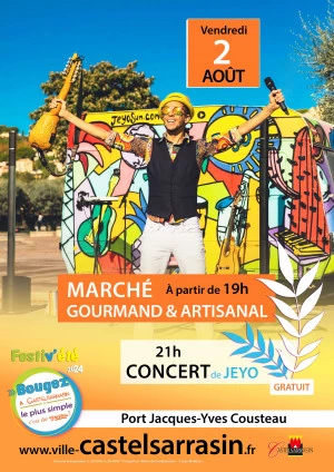 Affiche Marché nocturne artisanal et gourmand