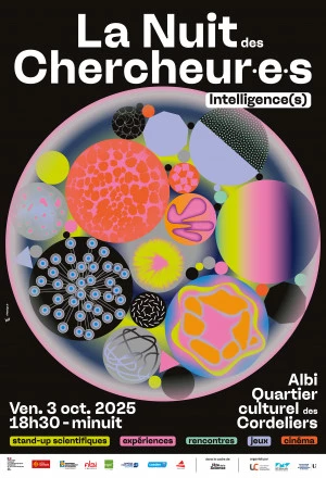 Affiche La Nuit des chercheur·es 2025 à Albi