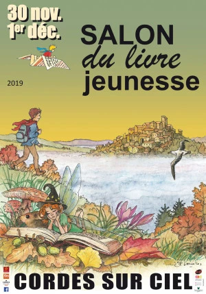 Affiche Salon du livre jeunesse de Cordes sur Ciel