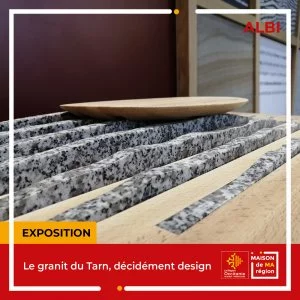 Affiche Exposition Le granit du Tarn, décidément design