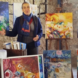 A l'atelier - <p>Explication de ma démarche artistique</p> - Elisabeth Augendre
