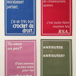 Citations - Citations, 2023, série de huit affiches, extraits