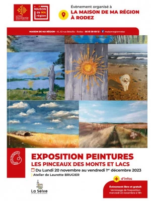 Affiche Exposition de peintures Les pinceaux des Monts et Lacs