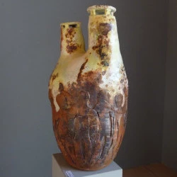 Florange - terre cuite engobée -ht 0,80 - 2015 : la révolte des ouvriers de Florange