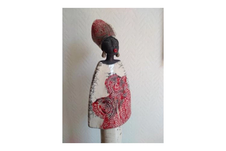 Malienne - Raku - s.suères 