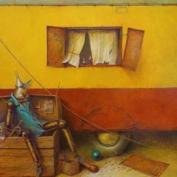 L'étrange histoire du grand Victor - Acrylique sur panneau - 116 x 73 cm - Philippe Vercellotti 