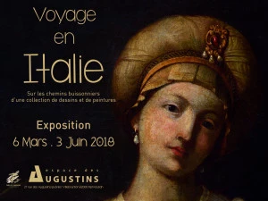 Affiche Exposition " Voyage en Italie : Sur les chemins buissonniers d'une collection de dessins et de peintures" à l'Espace des Augustins à Montauban