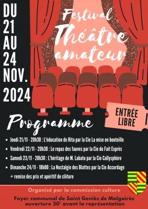 Affiche Festival du théâtre amateur