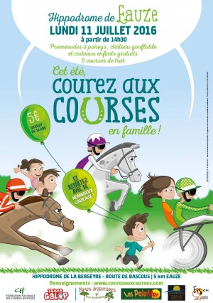 Affiche Courez aux Courses sur l'hippodrome d'Eauze