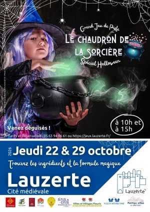 Affiche Grand jeu de piste spécial Halloween : le Chaudron de la sorcière