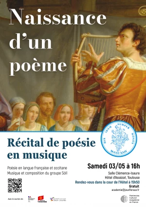 Affiche Naissance d'un poème : récital de poésie en musique