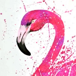 Equilibre - Acrylique sur toile sur châssis 30x30cm - Sylvie Clain 