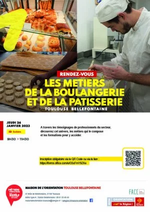Affiche Les métiers de la boulangerie et de la pâtisserie (Public scolaire)