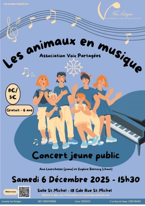 Affiche Les animaux en musique - Concert jeune public