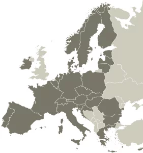 Carte zone geo interreg europe