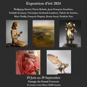 Affiche Exposition d'été 2024, à la ferme du Grand Couvent de Gramat