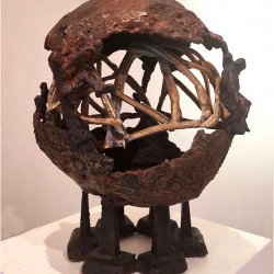 sur pilottis - Bronze (cire perdue ) hauteur 29 cm - Anne de Crécy 