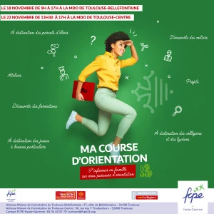 Affiche Ma course d'orientation : Forum pour les jeunes et leurs parents