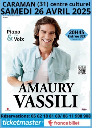 Affiche Amaury vassili " un piano et ma voix "