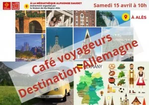 Affiche Café voyageurs : Destination Allemagne