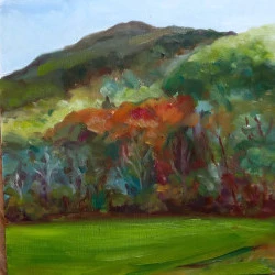 Collines à ARBAS - Huile sur bois