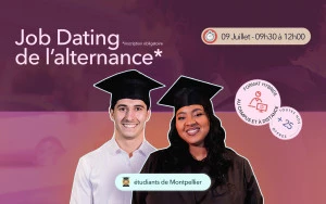 Affiche Job dating : trouve ton alternance en commerce / communication / événementiel
