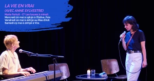 Affiche Théâtre - "La vie en vrai (Avec Anne Sylvestre)" - Marie Fortuit, Cie Les louves à minuit