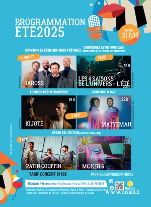 Affiche F'ESTIVAL DE RUSSOL ! PATIN COUFFIN / MC KER.6 GRAND BAL OCCITAN LAURE-MINERVOIS , Aude - Fête & manifestation