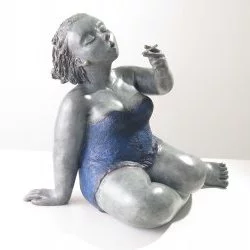 Sculpture bronze, Plaisir du geste - Bronze à la cire perdue, hauteur 26 cm, Plaisir du geste, 2011, signée, numérotée, cachet de la fonderie - Michelle Peyre dite Mimi 