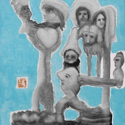 Plop - huile sur toile 24 x 30 cm - Joseph Lazaro 