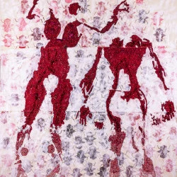 amour eternel - broderie gravure peinture - Alain Scherer 