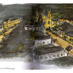 Joao Pessoa - aquarelle, stylo - 2008 - © Sarah Dugrip 